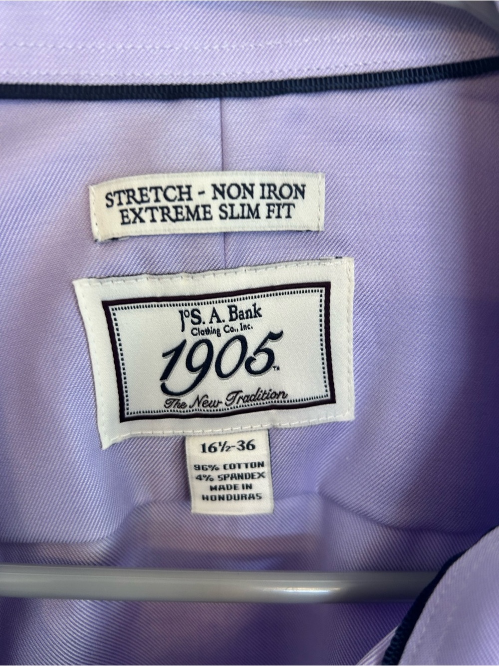 NWT Jos. A. Bank Lavender Long-Sleeve Dress Shirt - Men - Picture 3 of 3